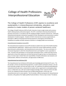 College of Health Professions Interprofessional Education