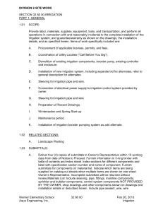 SECTION 32 80 00-IRRIGATION PART 1: GENERAL 1.01