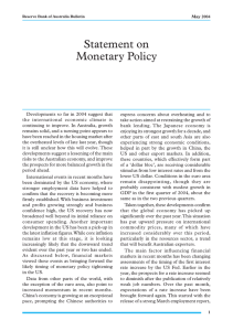 Statement on Monetary Policy