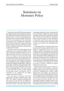 Statement on Monetary Policy