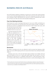 BANKING FEES IN AUSTRALIA
