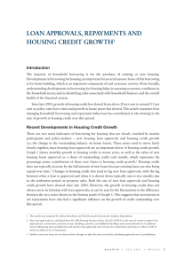 LOAN APPROVALS, REPAYMENTS AND HOUSING CREDIT GROWTH Introduction 1