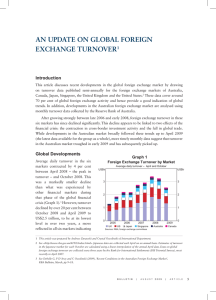 An UpdAte on GlobAl ForeiGn exchAnGe tUrnover Introduction