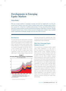 Developments in Emerging Equity Markets Owen Bailey*