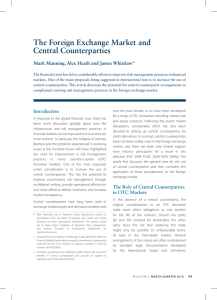 The Foreign Exchange Market and Central Counterparties