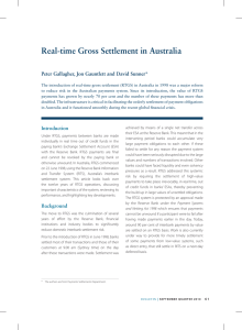 Real-time Gross Settlement in Australia