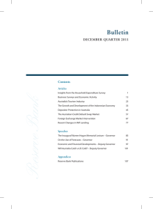 Bulletin DECEMBER QUARTER 2011 Contents Articles