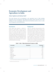 Economic Development and Agriculture in India Adam Cagliarini and Anthony Rush*