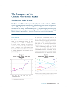 The Emergence of the Chinese Automobile Sector Mark Baker and Markus Hyvonen*