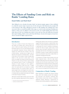 The Effects of Funding Costs and Risk on Banks’ Lending Rates