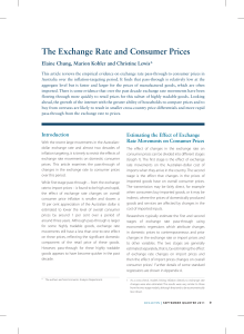 The Exchange Rate and Consumer Prices