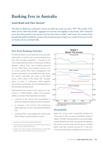 Banking Fees in Australia Sarah Rudd and Chris Stewart*