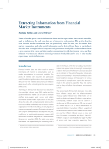 Extracting Information from Financial Market Instruments Richard Finlay and David Olivan*