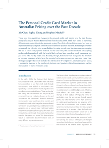 The Personal Credit Card Market in