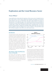 exploration and the Listed resource sector thomas Williams