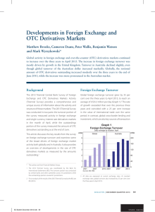 developments in Foreign exchange and Otc derivatives markets and mark Wyrzykowski*