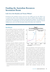 Funding the Australian Resources Investment Boom