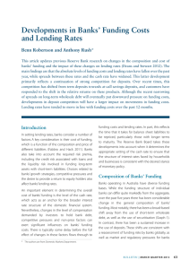 Developments in Banks’ Funding Costs and Lending Rates