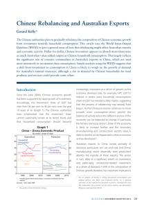 Chinese Rebalancing and Australian Exports Gerard Kelly*