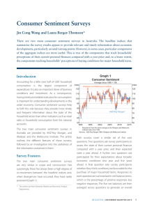 Consumer Sentiment Surveys Jin Cong Wang and Laura Berger-Thomson*