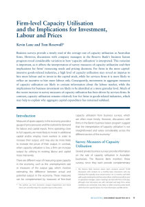Firm-level Capacity Utilisation and the Implications for Investment, Labour and Prices