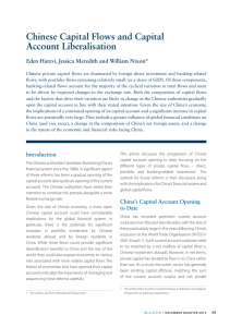 Chinese Capital Flows and Capital Account Liberalisation