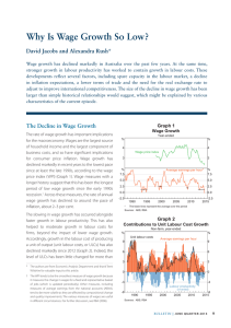 Why Is Wage Growth So Low? David Jacobs and Alexandra Rush*