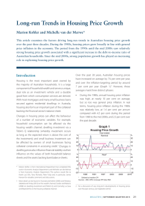 Long-run Trends in Housing Price Growth