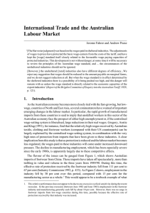 International Trade and the Australian Labour Market Jerome Fahrer and Andrew Pease