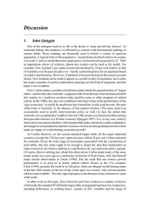 Discussion 1. John Quiggin