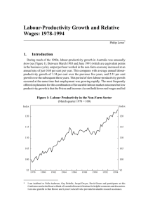 Labour-Productivity Growth and Relative Wages: 1978-1994 1. Introduction