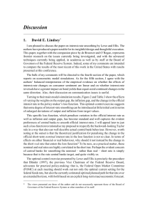 Discussion 1. David E. Lindsey