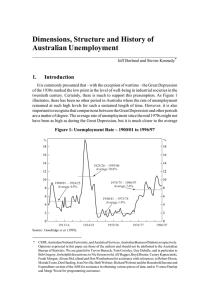 Dimensions, Structure and History of Australian Unemployment 1. Introduction