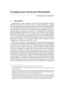 Unemployment and Income Distribution 1. Introduction