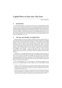 Capital Flows to East Asia: The Facts 1. Introduction