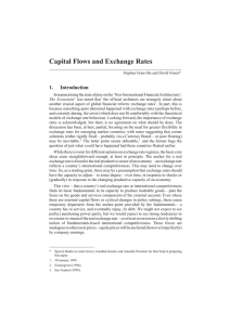 Capital Flows and Exchange Rates 1. Introduction