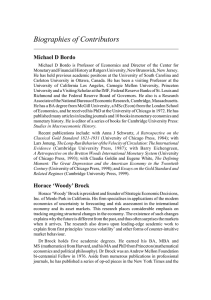 Biographies of Contributors Michael D Bordo