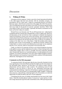 Discussion 1. William R White