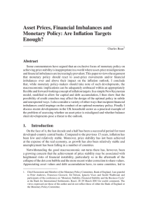 Asset Prices, Financial Imbalances and Monetary Policy: Are Infl ation Targets Enough? Abstract