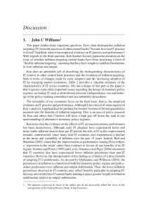 Discussion 1. John C Williams