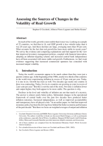 Assessing the Sources of Changes in the Volatility of Real Growth Abstract