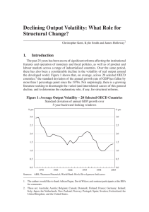 Declining Output Volatility: What Role for Structural Change? 1. Introduction