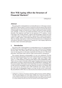 How Will Ageing Affect the Structure of Financial Markets? Abstract