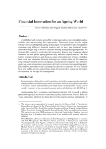Financial Innovation for an Ageing World Abstract