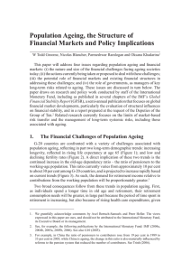 Population Ageing, the Structure of Financial Markets and Policy Implications