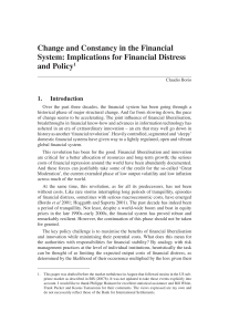 Change and Constancy in the Financial System: Implications for Financial Distress