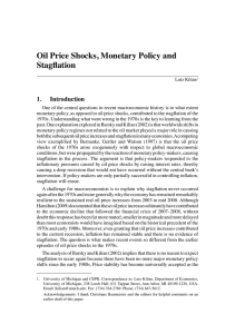 Oil Price Shocks, Monetary Policy and Stagflation 1.  Introduction