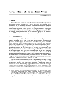 Terms of Trade Shocks and Fiscal Cycles Abstract