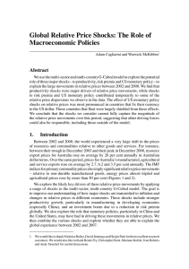 Global Relative Price Shocks: The Role of Macroeconomic Policies Abstract
