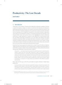 Productivity: The Lost Decade Saul Eslake 1. Introduction